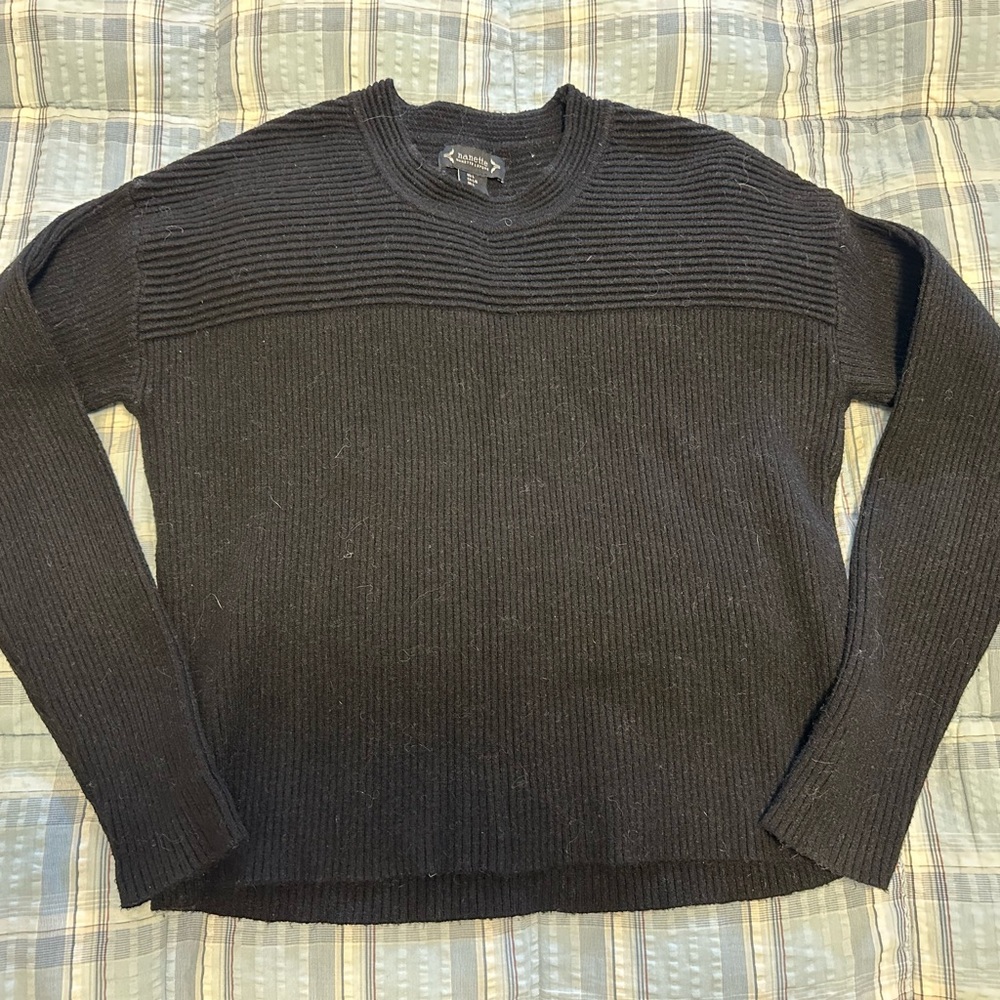 Nanette Lepore Classic Black Crewneck Sweater